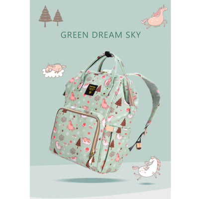 Diaper Bags - Green Dream Sky