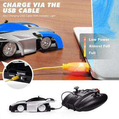 Gravity Defying  Remote Control RC Car - Dual Mode 360 Rotating - Assorted Colour and Print