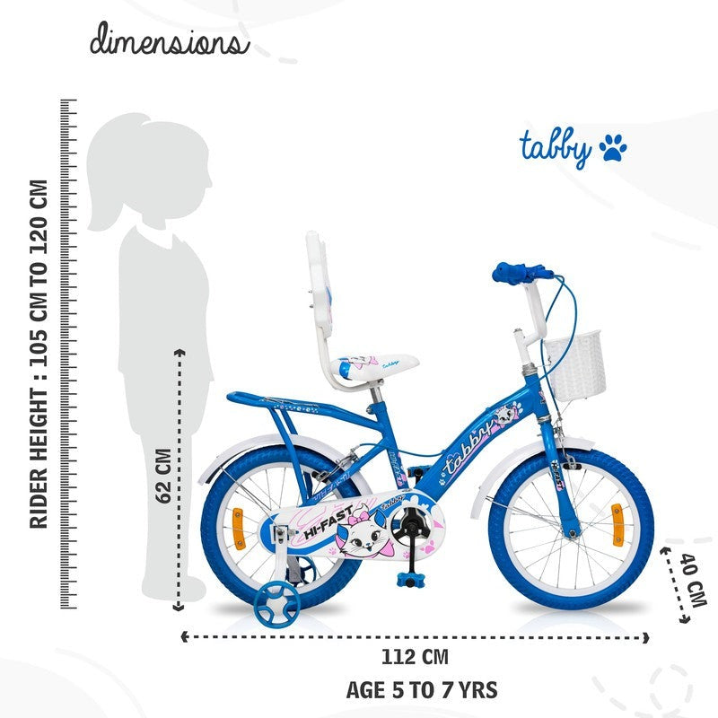 Tabby Kids Cycle 16T (Semi-Assembled) Blue - COD Not Available