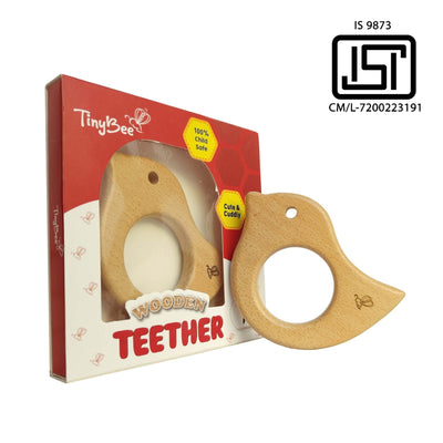 Dove & Whale Wooden Teether