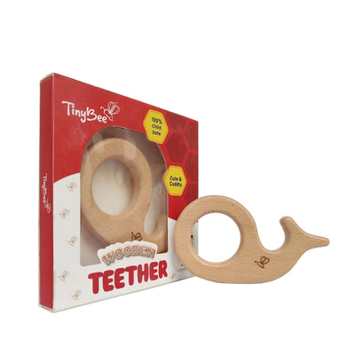 Dove & Whale Wooden Teether