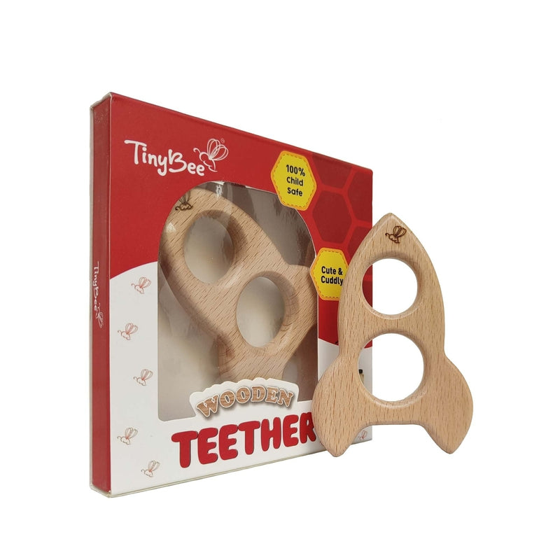 Rocket & Circular Wooden Teether