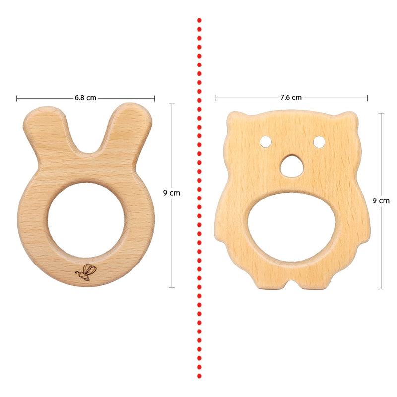 Bunny & Panda Wooden Teether