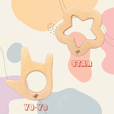 Yo-Yo & Star Wooden Teether