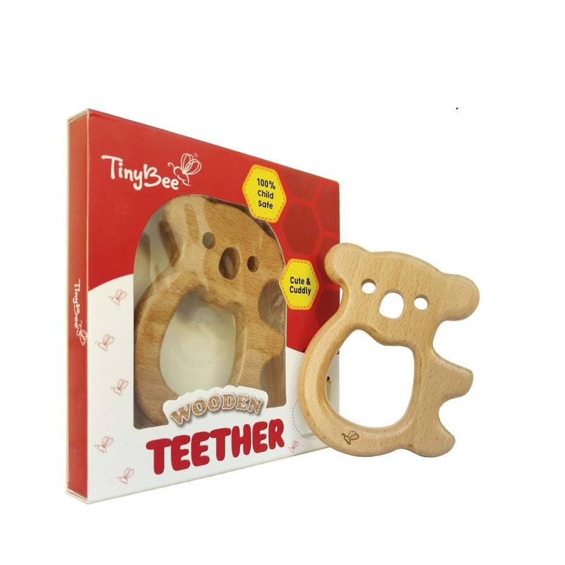 Set of 4 Different Shapes Wooden Teether (6-12 Months)