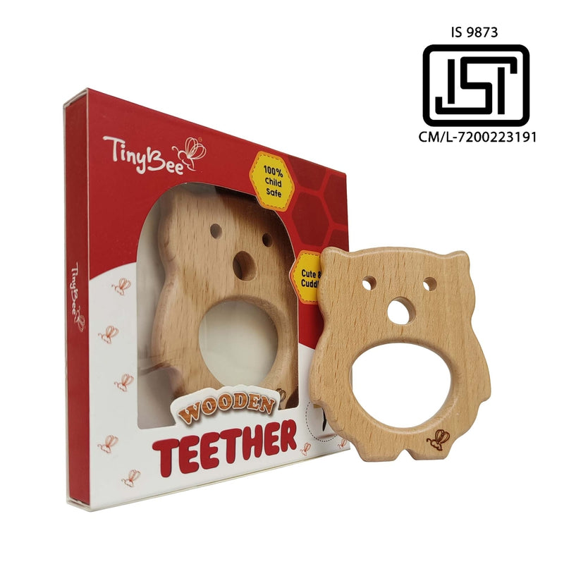 Set of 4 Different Shapes Wooden Teether (6-12 Months)