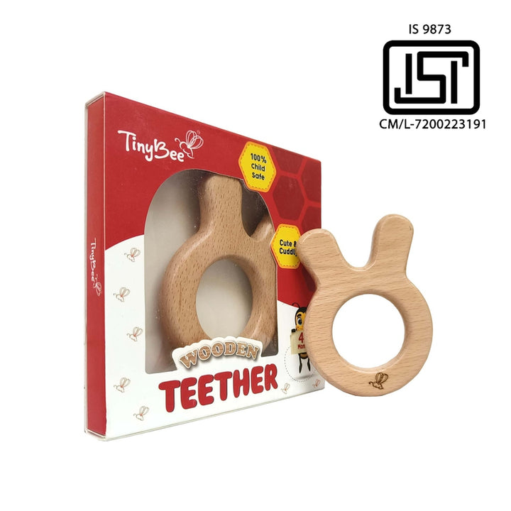 Set of 4 Different Shapes Wooden Teether (6-12 Months)