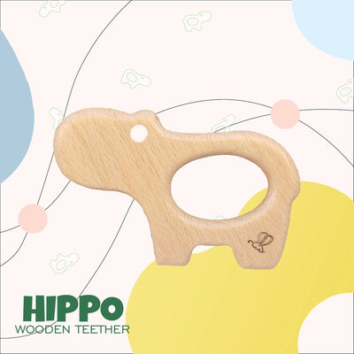 Hippo Wooden Teether