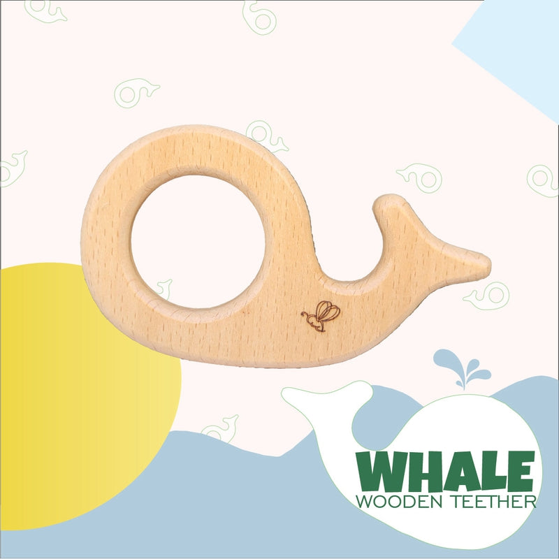 Whale Wooden Teether