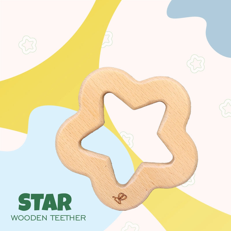 Star Wooden Teether (6-12 Months)