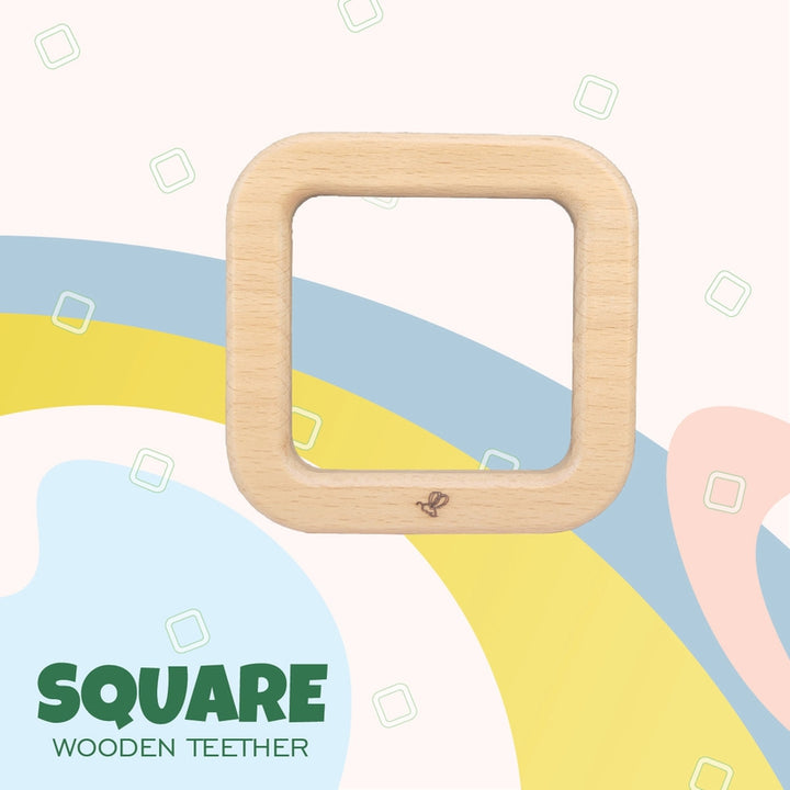 Square Wooden Teether (6-12 Months)