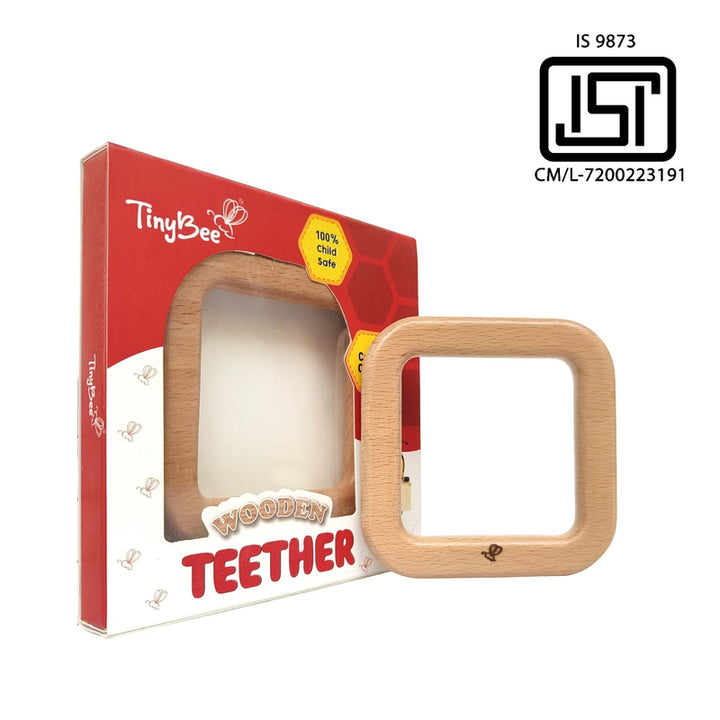 Square Wooden Teether (6-12 Months)