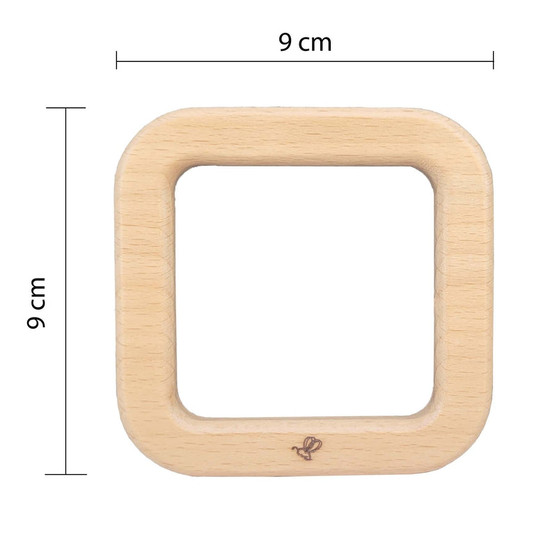 Square Wooden Teether (6-12 Months)