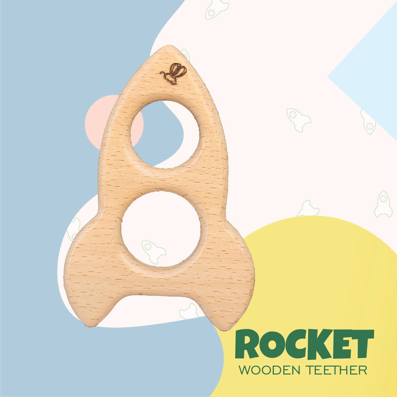 Rocket Wooden Teether (6-12 Months)