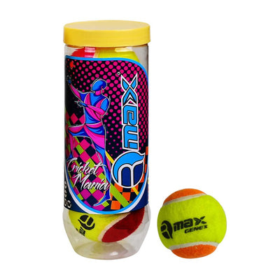 Rmax Genex Light Cricket Tennis Ball (Pack of 3) | Red Multi (5+ Years)