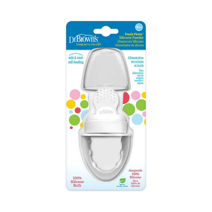 Dr. Browns Fresh Firsts Silicone Feeder | Safe & Easy Self Feeding