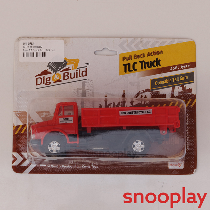 TLC Truck Pull Back Toy (Assorted Colours)