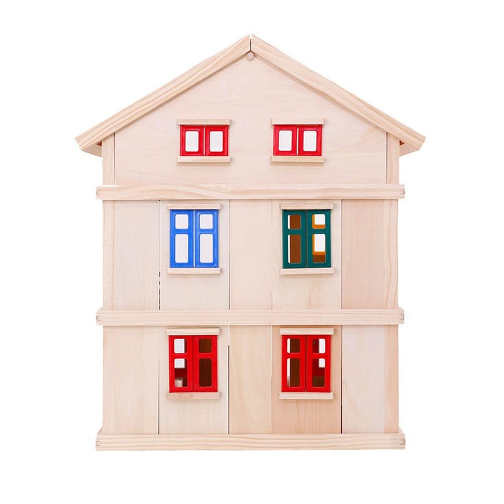 Playwell Wooden 3-Level Doll House Big Playset (3-8 Years)
