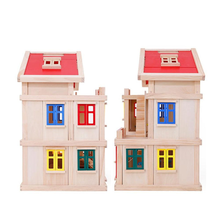 Playwell Wooden 3-Level Doll House Big Playset (3-8 Years)