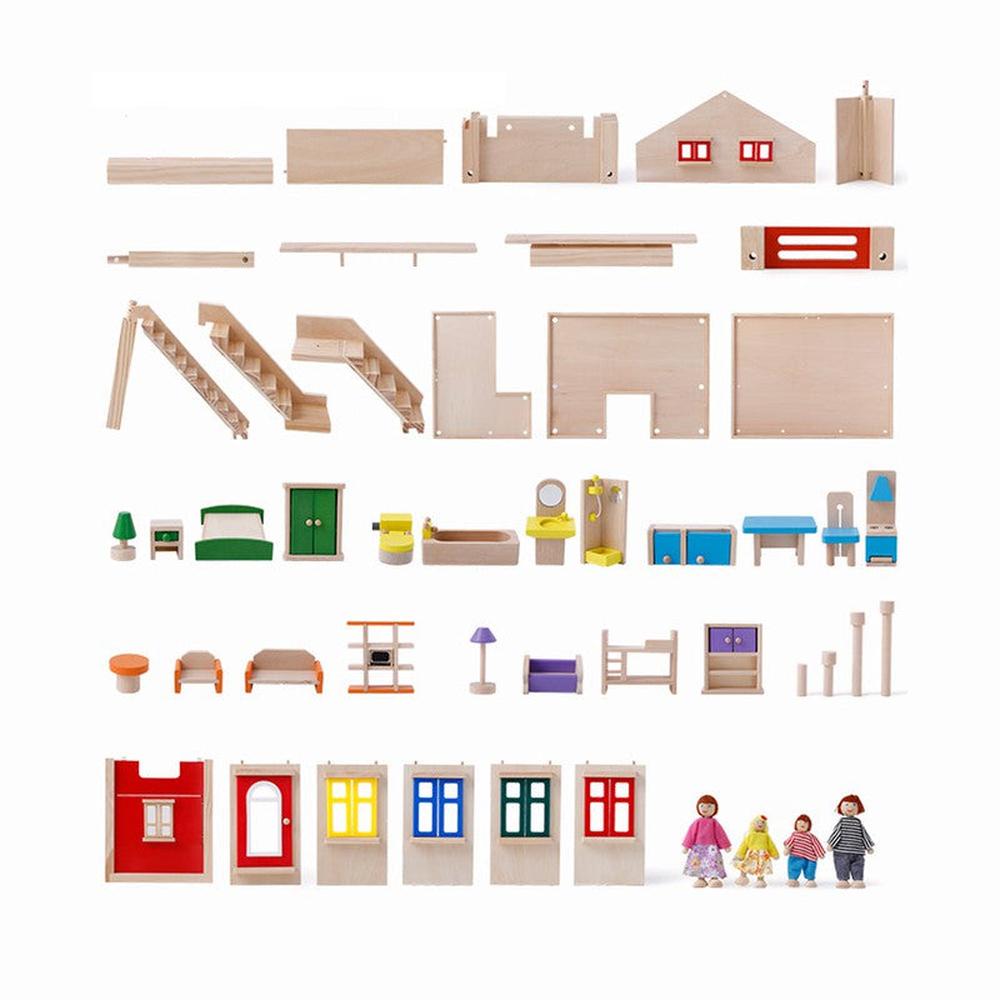 Playwell Wooden 3-Level Doll House Big Playset (3-8 Years)