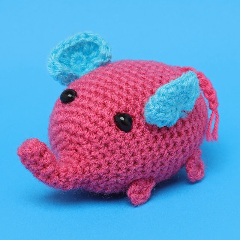 Beginner's Crochet Kit (Keychain Making Kit) - Baby Elephant