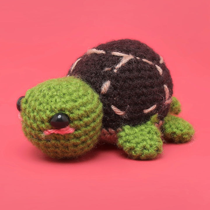 Beginner's Crochet Kit  (Keychain Making Kit) - Turtle