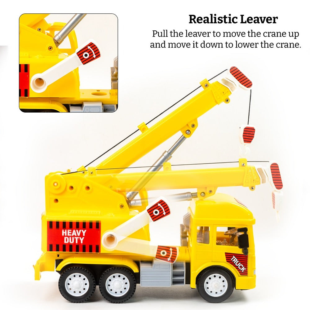 Friction Powered Realistic Hydra Crane Truck Toy