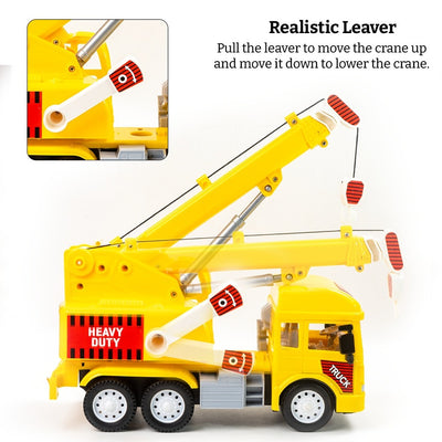 Friction Powered Realistic Hydra Crane Truck Toy