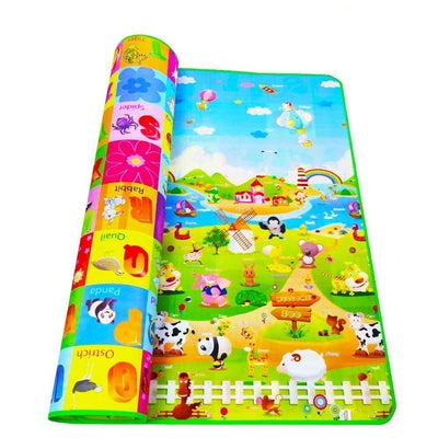 Waterproof Double Side Playmat for Babies with Zip Bag (6feet* 4feet)