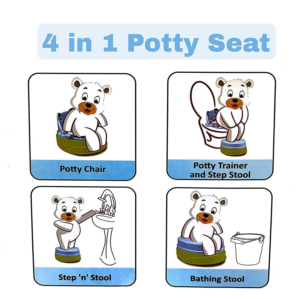 The Convertible 4 in 1 Potty Training Seat for Kids (Assorted colour and Print)