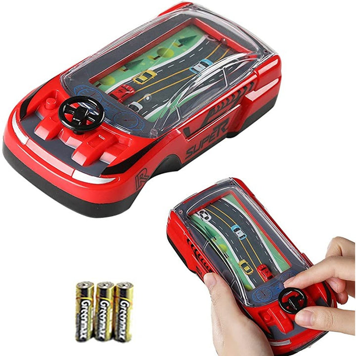 Hand-Held Portable Car Adventure Game - Manual Puzzle Simulation Racing Machine Steering Wheel (Assorted colour and Print)