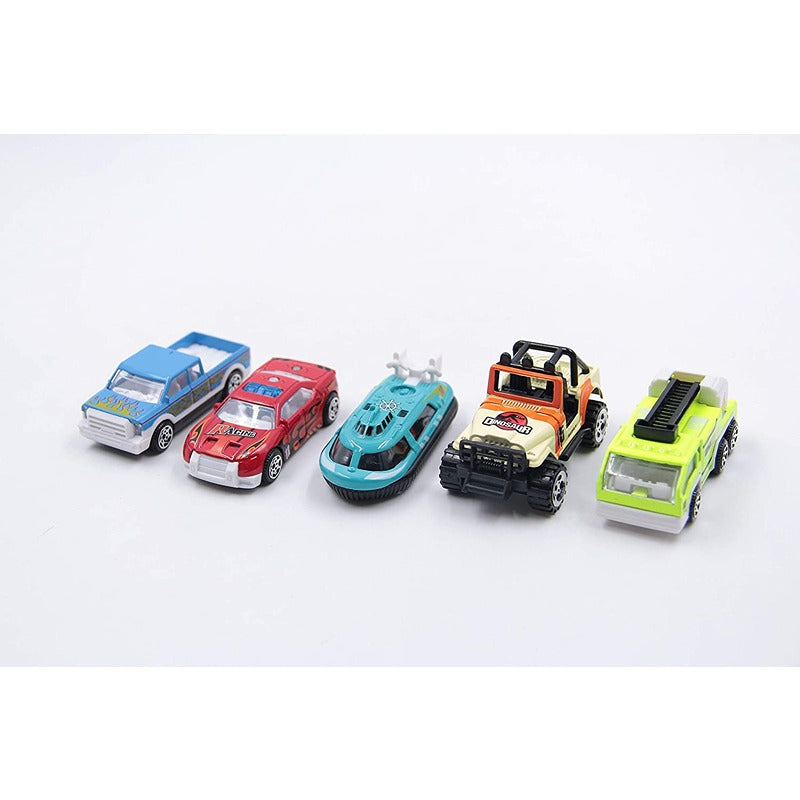 Die Cast Friction City Cars | Pack of 5 Mini Cars| 1:64 Scale Model | Assorted colour and Print