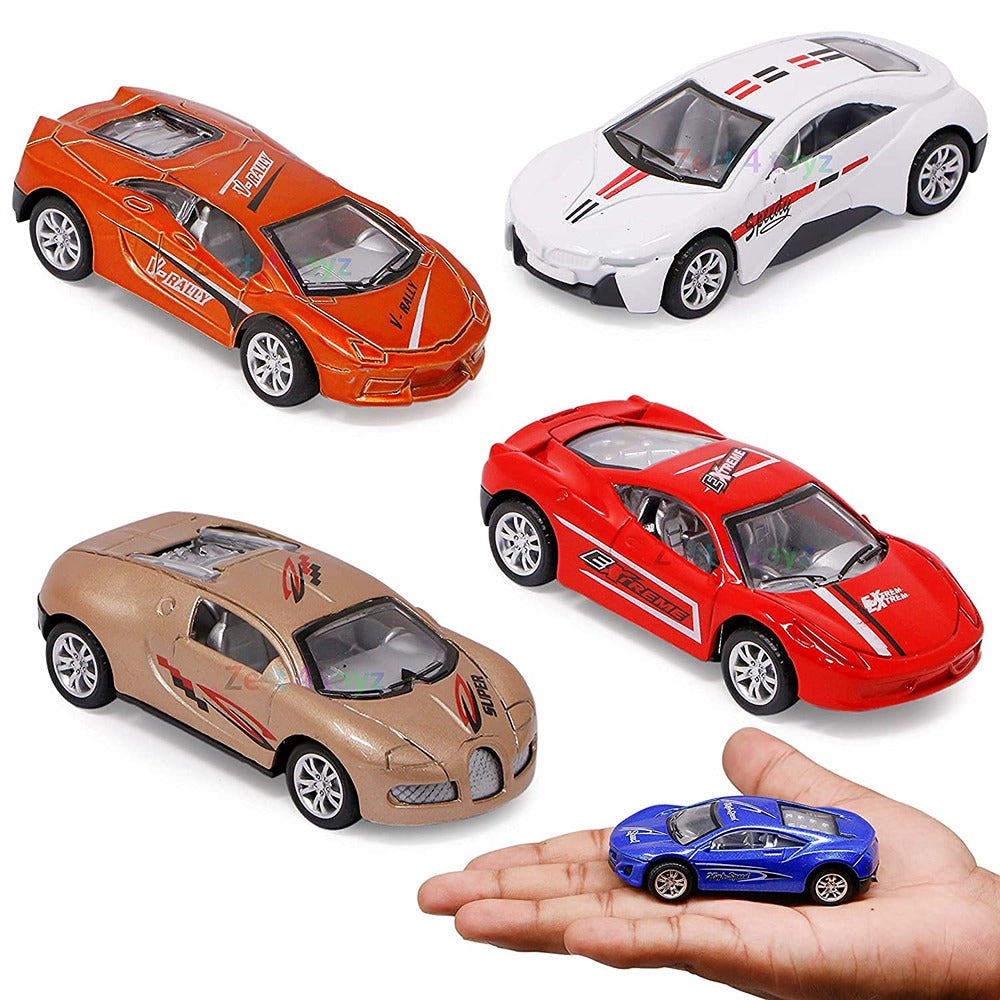 Pull back Metal model cars - Die Cast Metal, Pack of 5 Mini Cars (Assorted models, colour and Print)