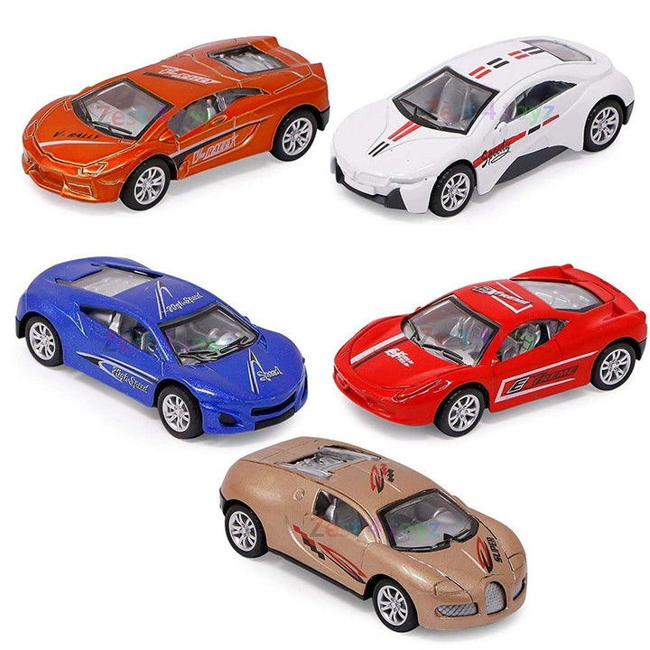 Pull back Metal model cars - Die Cast Metal, Pack of 5 Mini Cars (Assorted models, colour and Print)