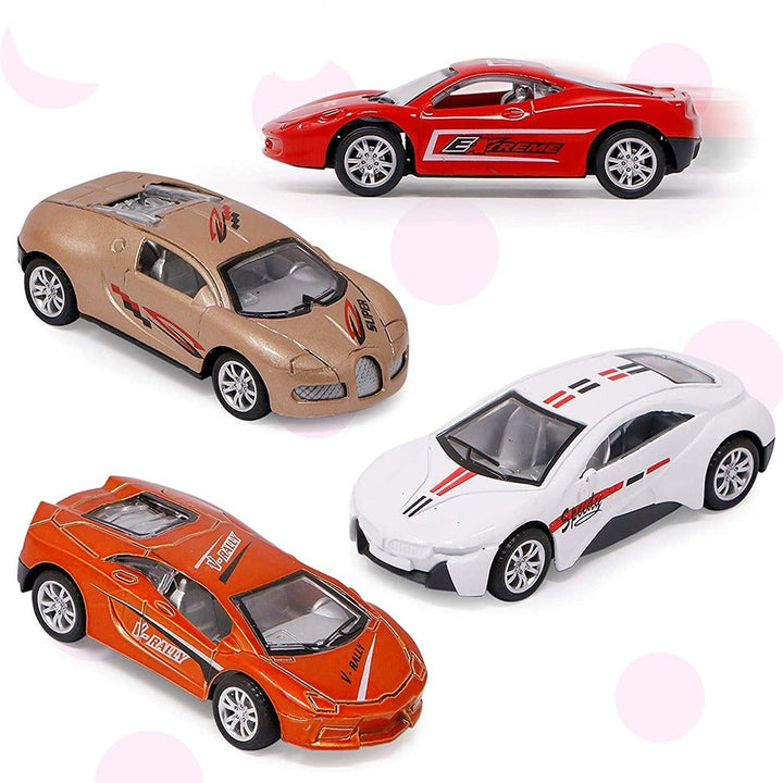 Pull back Metal model cars - Die Cast Metal, Pack of 5 Mini Cars (Assorted models, colour and Print)