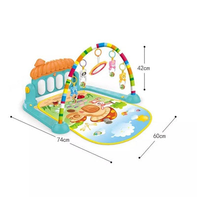 3 in 1 Baby Gym Musical Play Mat with Lights and Sound (Multicolor)