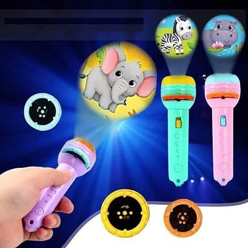 3 Slides Flashlight Projector Torch for Kids  (Random Slides) (Projector Torch)