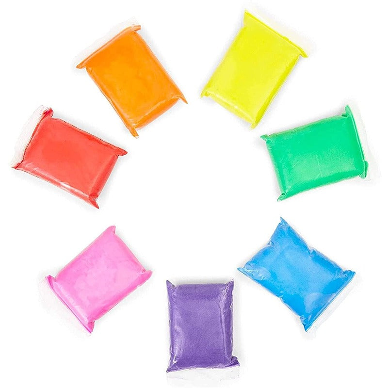12 Different Color Fluffy Foam Clay with Tools, Pack of 12