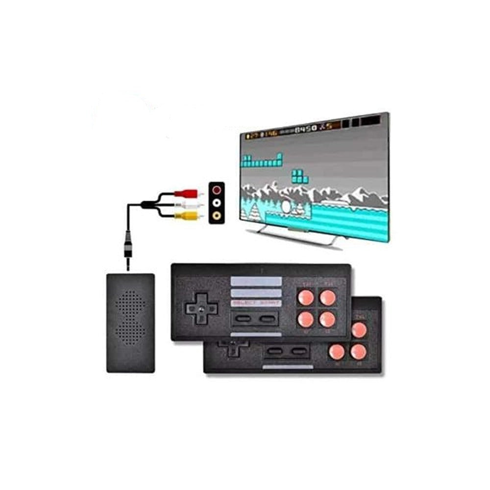 Plug & Play Wireless Video Game (8 bit Retro Built-in Games) for 2 Players- Assorted Colours