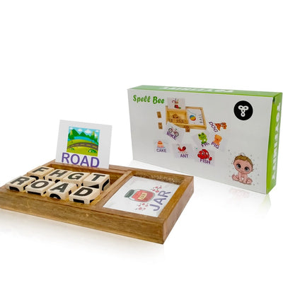 Spelling  Wooden Board Game for Fun Learning and Vocabulary Building
