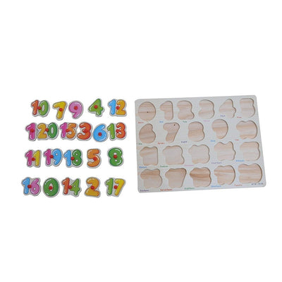 Wooden Colorful Number Learning Board with Knobs