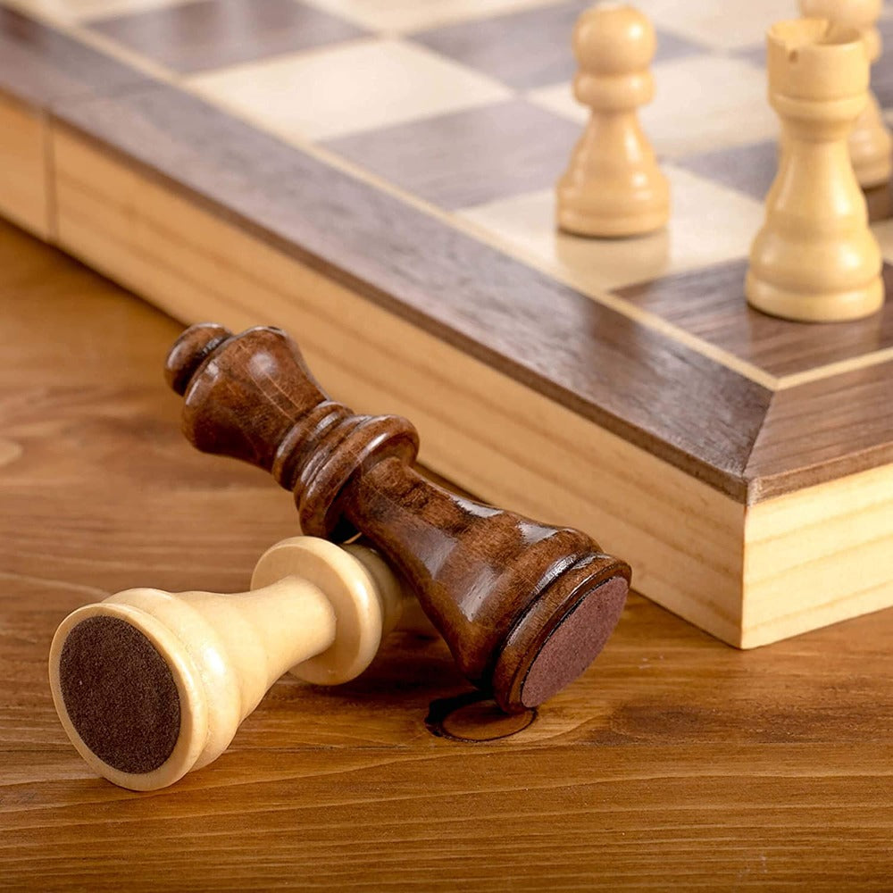 Foldable Wooden Chess Board Set