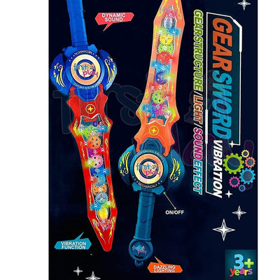 Electric Moving Gear Sword Toy with Colorful Lights and Music