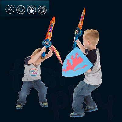 Transparent Concept Electric Moving Gear Sword Toy with Colorful Lights and Music
