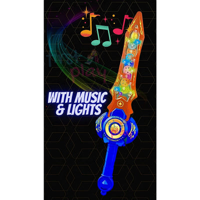 Electric Moving Gear Sword Toy with Colorful Lights and Music