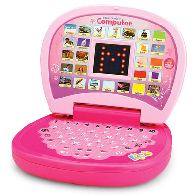 Baby Laptop - Electronics Number & Alphabet Charts - BIS Approved (Pink)