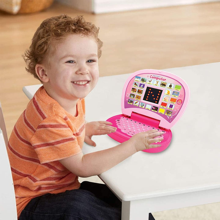 Baby Laptop - Electronics Number & Alphabet Charts - BIS Approved (Pink)