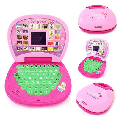 Baby Laptop - Electronics Number & Alphabet Charts - BIS Approved (Pink)