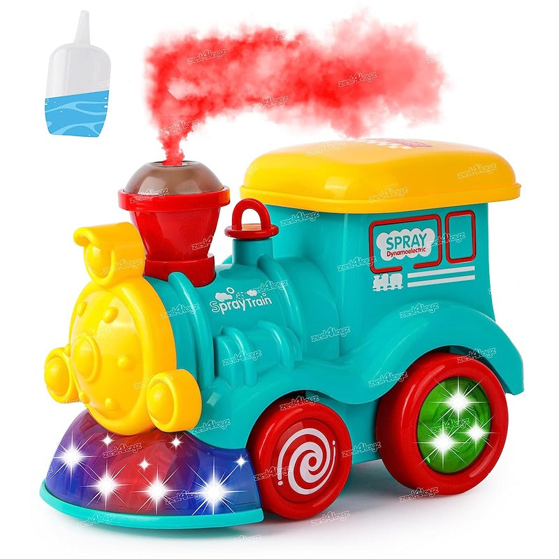 Electric Train with Mist Spray and Flashing Light Music