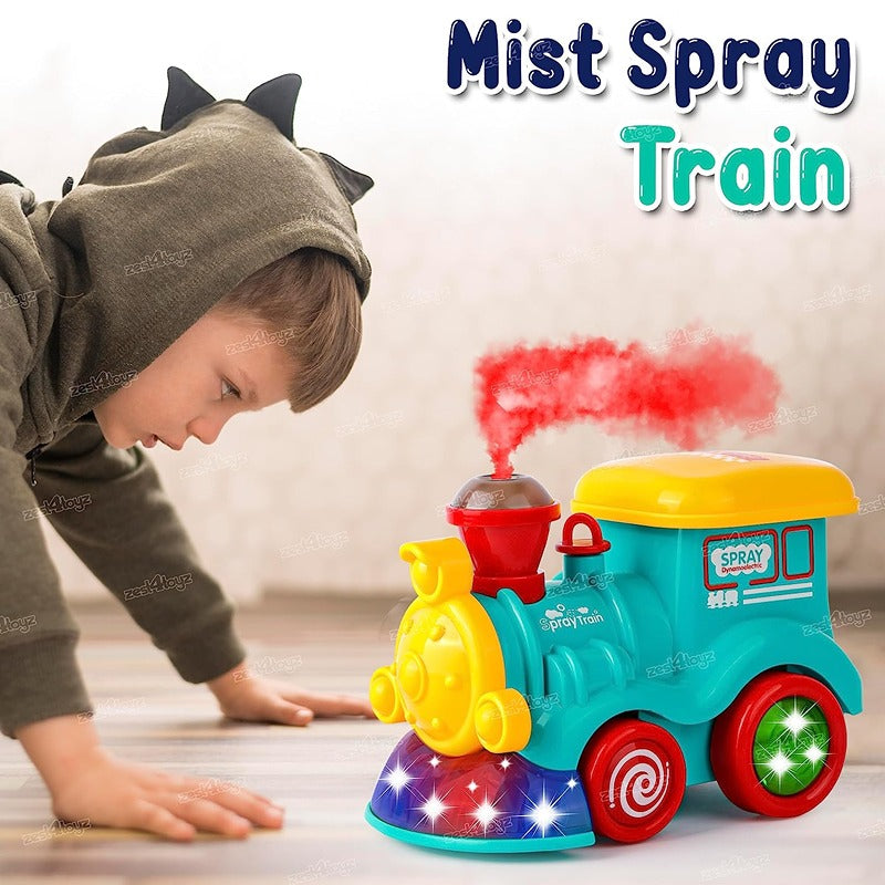 Electric Train with Mist Spray and Flashing Light Music